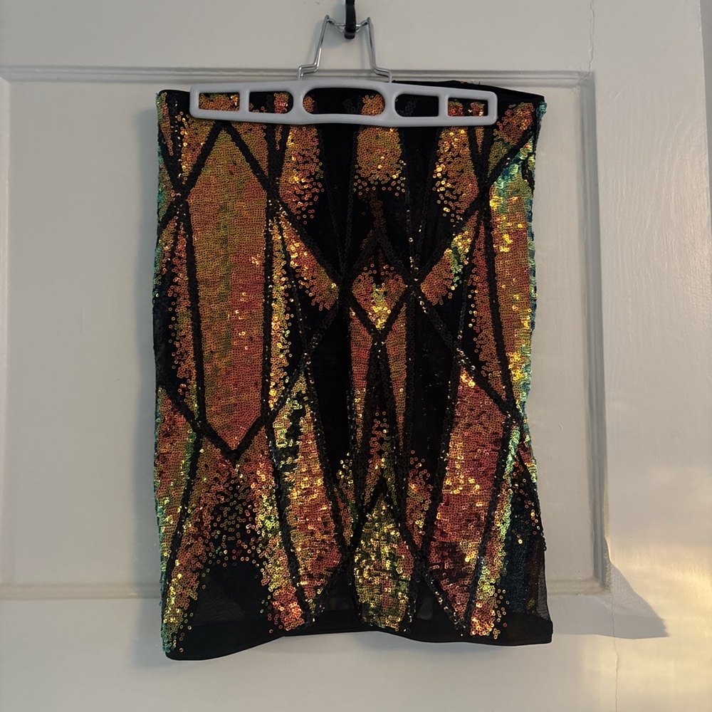Haute Monde Sheer Sequin Skirt Size Medium